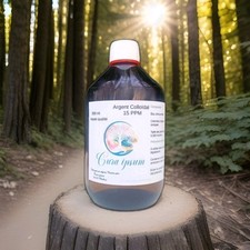 Argent Colloïdal 15 PPM - 500 ml - Flacon Verre - Haute Qualité - 100%Naturel 