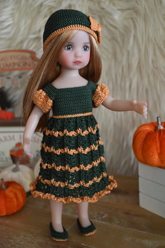 Fall crochet dress - set, fits