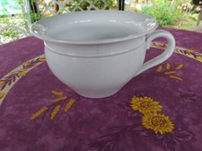 Pot de Chambre Toilette Vase de Nuit ancien Blanc Faience Saint Amand et Hamage