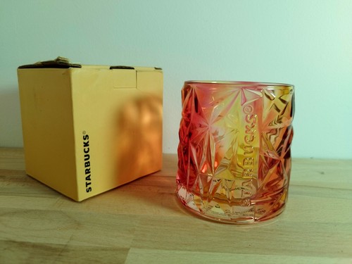 Starbucks verre relief 3d - verre,