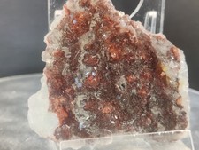 CRIS 1R FINE PLAQUE DE FLUORITE VERT PALE SUR QUARTZ HEMATOIDE MINE MARAVAL VAR