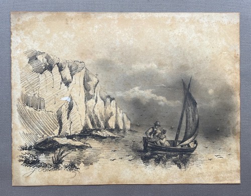 Couple dans bateau - un, bateau,