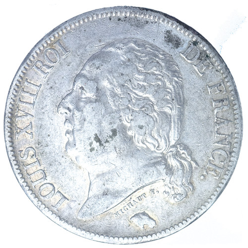 Louis xviii francs 1822 - xviii-5,
