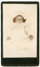 PHOTO CDV photographie 1880 Nouvion en Thiérache, POST MORTEM un enfant
