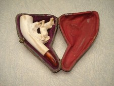 Fume cigarette ancien Cheval Ambre et Écume + Écrin 