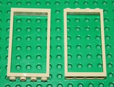 2 x Lego Tan Door Frame 1x4x6