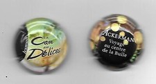 lot de 2 caps crémant Ackerman (voyage centre de la bulle et Cave aux délices)