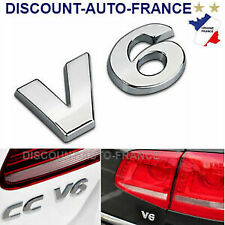 V6 Emblem caractères le logo chrome 3d  VW touran golf passat jetta tiguan 