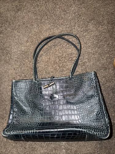 Longchamp croc embossed roseau - croc,