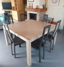 Table de séjour chêne massif 130 X 130