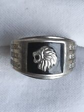Bague chevalière FOREVER en argent massif 925 "Tête de lion" Taille  56