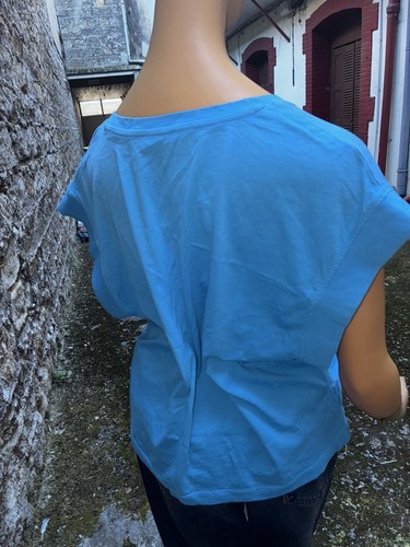 Haut zara bleu turquoise - zara, col