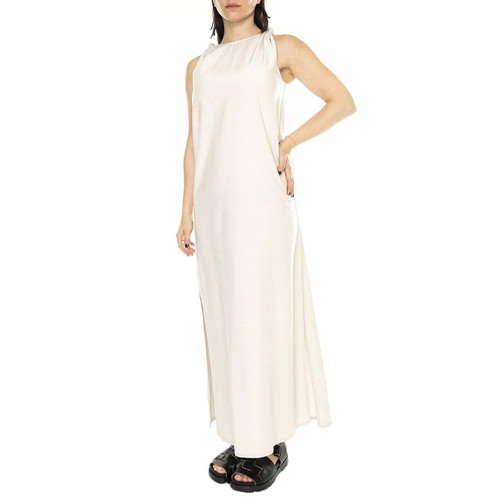 Robe longue satinée - robe, à