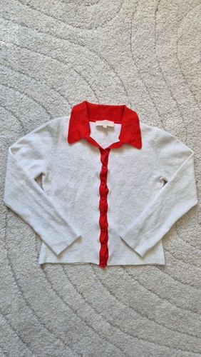 Cardigan sézane blanc rouge - sézane,