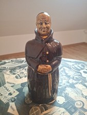 ANCIENNE BOUTEILLE EN FORME DE MOINE EN FAIENCE Liqueur 