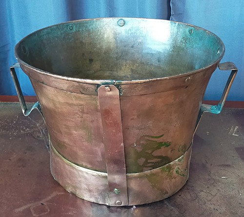 Ancien chaudron cuivre - ancien, en