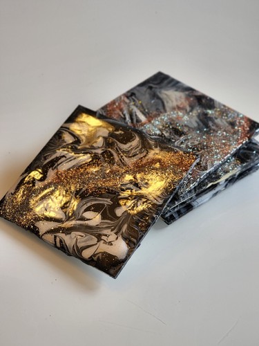 Square resin coaster - square,