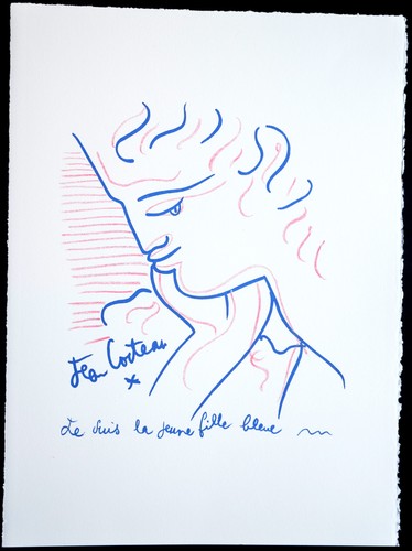 Lithographie jean cocteau - jean,