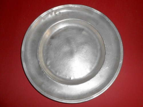 Grand ancien plat étain - grand,