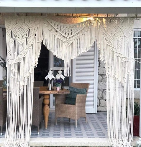 Handmade macrame large curtain - handmade,