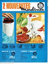 PUBLICITE ADVERTISING 066  1963  Moulinex   moulin a café Combiné Jeanette