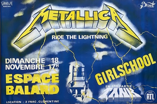 Metallica rare affiche concert - rare,