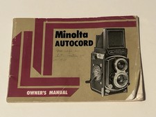 Minolta Autocord :  Mode d'emploi en Anglais . Original, pas de photocopie