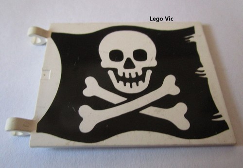 Lego 2525p01 flag 6x5 - 2525p01, skull
