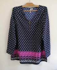 Blouse bleu marine polyester