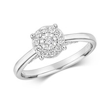 Bague Femme Or Blanc 9 k/carat