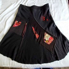 jupe évasée  lainage Noir