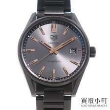 Montre pour homme TAG Heuer Carrera 39 mm date quartz bracelet noir PVD SS