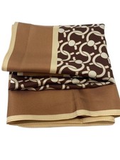 Foulard femme en soie marron
