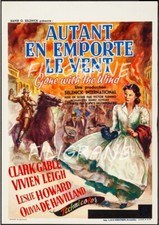 AUTANT en EMPORTE le VENT Rphf - POSTER HQ 40x60cm d'une AFFICHE VINTAGE