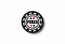 Patch badge ecusson brode imprime thermocollant jeton poker jeux carte