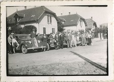 PHOTO ANCIENNE - VINTAGE SNAPSHOT - VOITURE AUTOMOBILE GROUPE SUISSE -CAR 1936 1