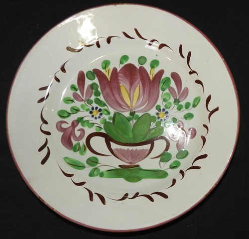Assiette décor fleurs - assiette,