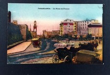 CASABLANCA Place des Nations-Unies , Place de France MAROC  CPA POSTCARD  P516
