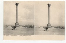 EGYPTE - Egypt - Old Postcard - ALEXANDRIE - carte Stéreo Colonne de Pompée