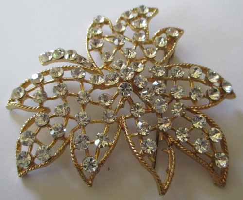 Ancienne grande broche couleur