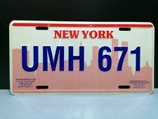 Plaque d'immatriculation New York en métal (RARE) 1994