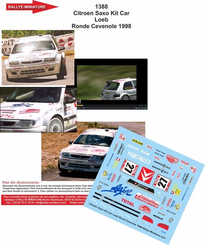 Decals ref 1388 citroen - 1/43,