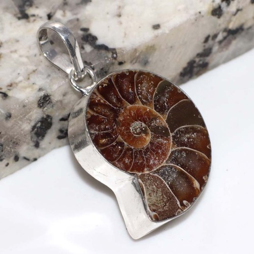 925 pendentif fossile - pendentif,