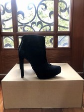 ZARA BLACK SUEDE ANKLE BOOTS