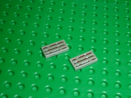 Lego oldgray tile 1x2 - 2, ref