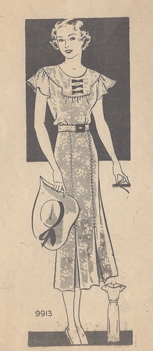 1930s vintage couture motif - vintage,