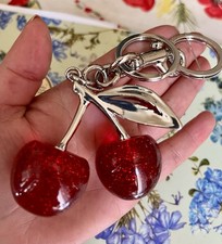 Porte-clés- Charm De Sac Cerises Rouge Coach XL