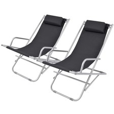 2x Chaises à Bascule Acier