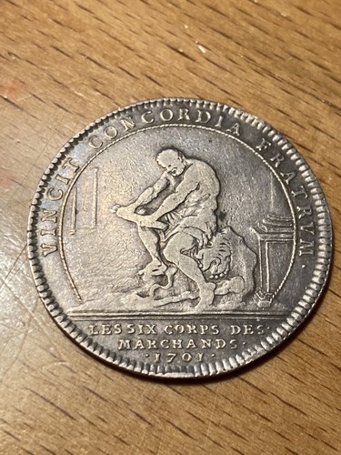 Jeton argent louis xiv les - xiv, 6