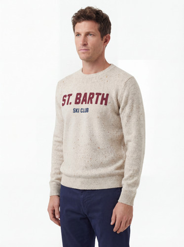 Saint barth homme pull crème - barth,